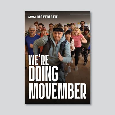 Photo of Canva Movember Workplace poster template.