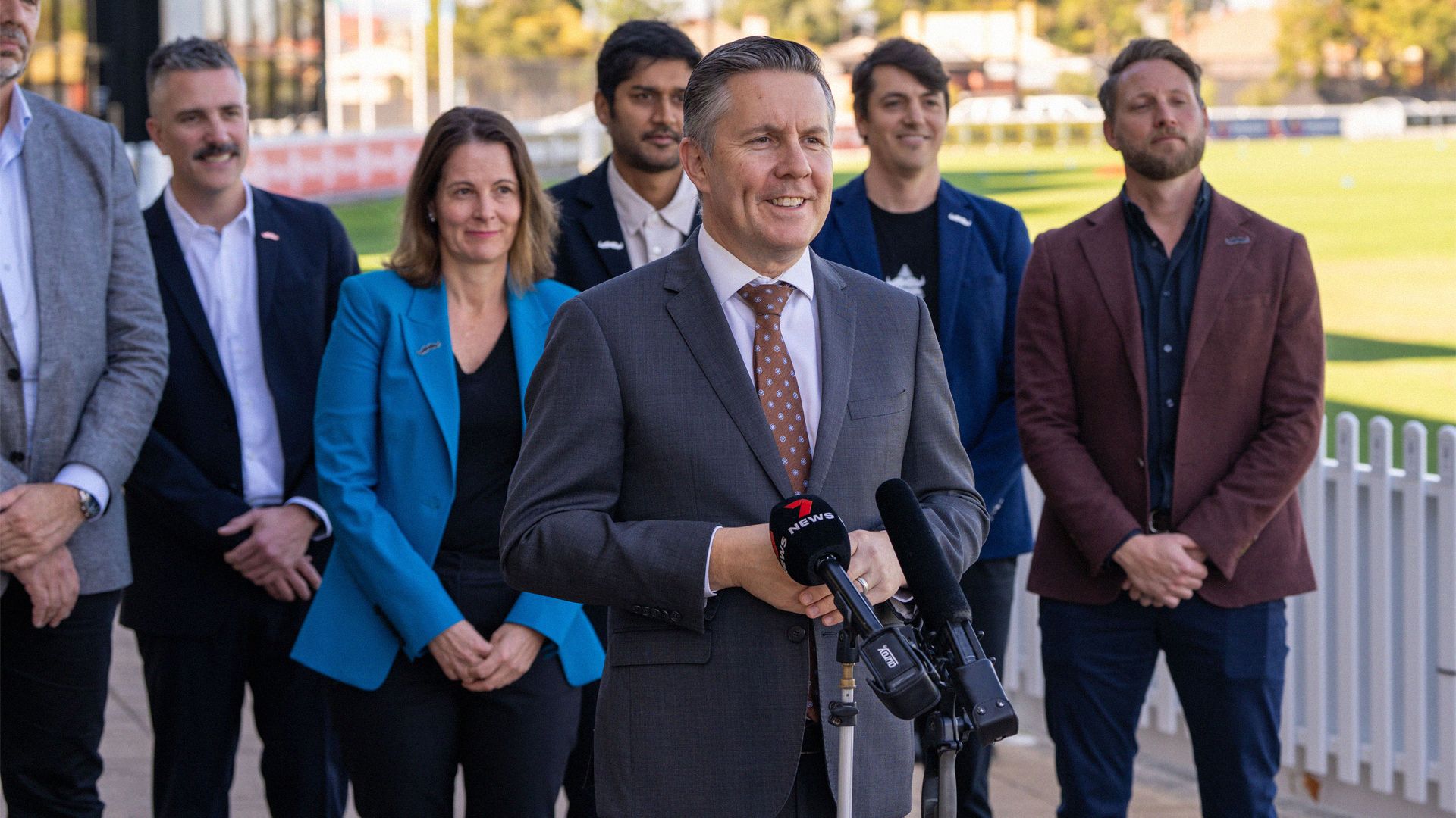 Movember team and Hon Mark Butler