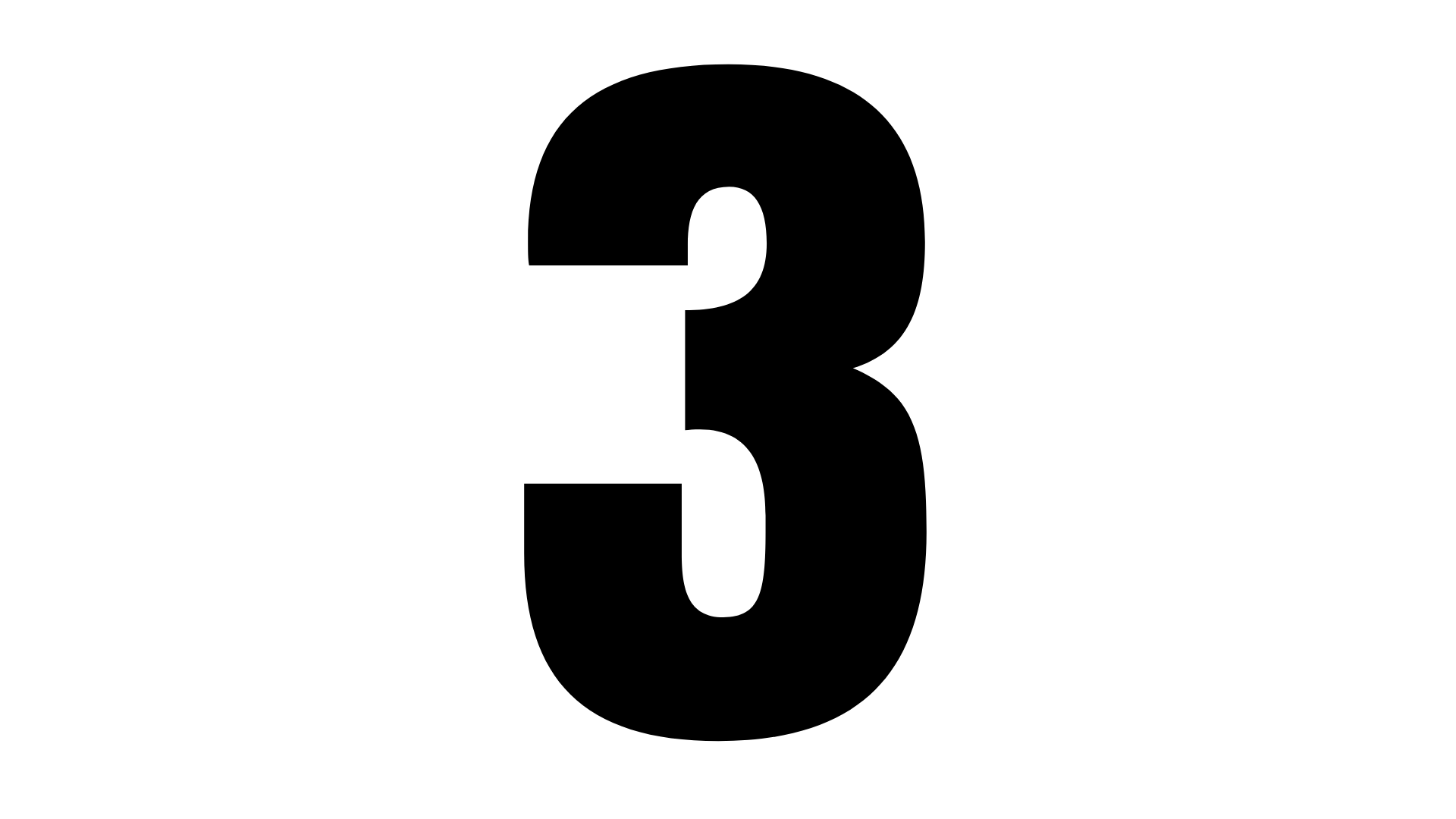 A graphic of the number 3